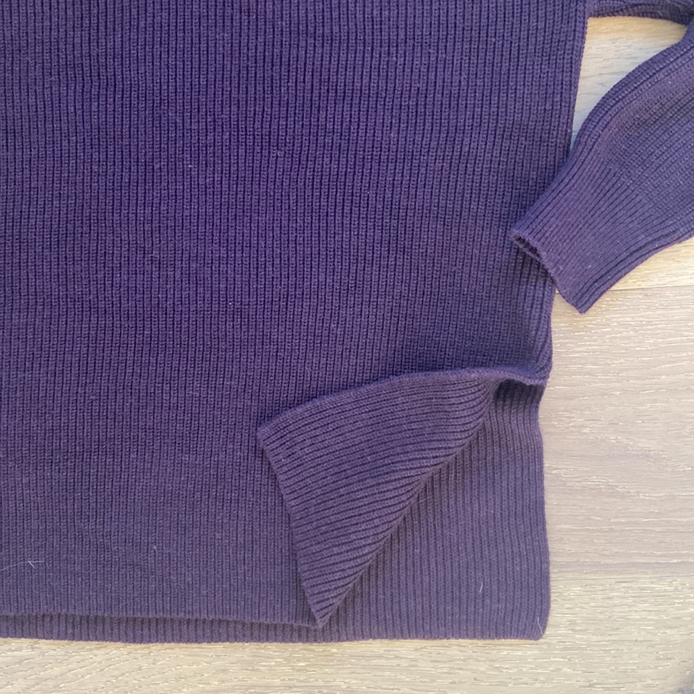 Athleta Maroon Switchback Wool-Blend Pullover Swe… - image 6